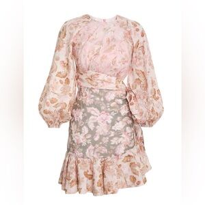 Zimmermann LYRE WRAP BILLOW MINI DRESS